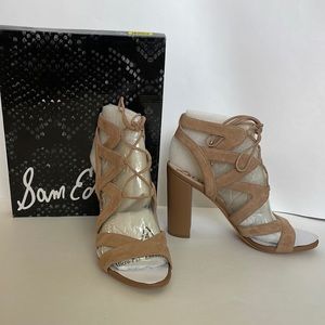 Sam Edelman Gladiator heels. Size 10, new! Light Brown suede, 4” heel.
